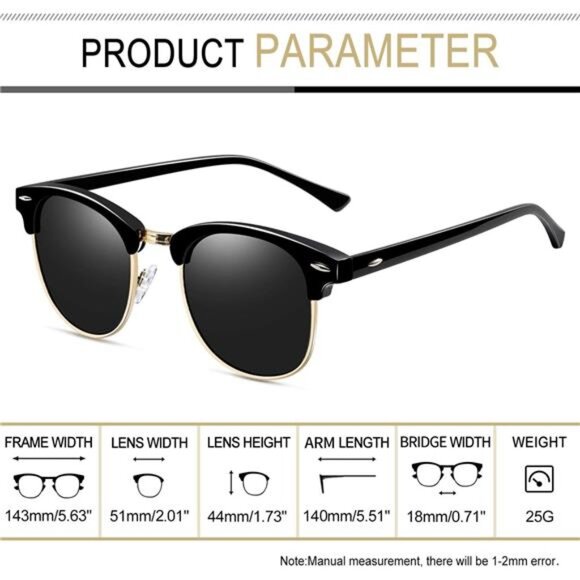 Semi Rimless Sunglasses Half Frame Sun Glasses Brownline Shades Women Men UV400 main image 5